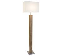 Lampadaire Lampe de salon Structure argentée MDF aspect bois textile H 150cm