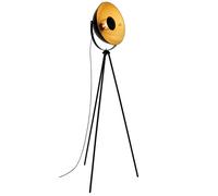 Lampadaire lampe de studio 1xE27 métal noir et or 60W vintage Briloner