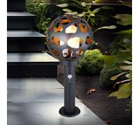 Lampadaire lampadaire avec détecteur de mouvement ball path lamp avec détecteur de mouvement extérieur extérieur, acier inoxydable anthracite, 1x E27, H 45 cm, jardin