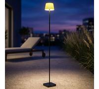 Lampadaire Lampe D'Extérieur de Jardin Noir LED Variateur Tactile Batterie Vert