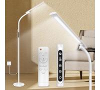 Lampadaire Lampe Luminothérapie, 10000Lux Sans UV Lampe de Lumière du Jour avec Commande Tactile avec Télécommandes, 5 Températures de Couleur & 5 Niveaux de Luminosité & Minuterie Lampe Daylight