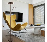 Lampadaire Lampe Salle à Manger à Vasque Verre 2 à Flammes LED H 180 CM