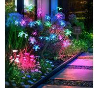Lampes solaires pour la décoration de jardin extérieur Lampe solaire à fiche extérieure en forme d'arbre, arbre fleuri, LED, H 60 cm