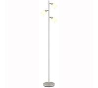 Lampadaire, lampe sur pied, lampe d'appoint, 3 x E14, verre opale, couleur sable, pivotant