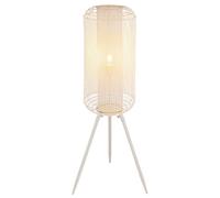Lampadaire, lampe sur pied, lampe de bureau, métal, couleur crème, interrupteur à bascule, H 110 cm