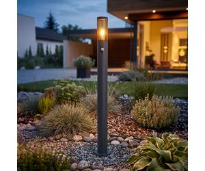 Lampadaire Lampe Terrassenleuchte Itinéraires Détecteur de Mouvement Fumée Inox