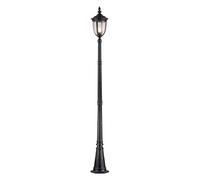 Lampadaire Lanterne Extérieure Verre Transparent Aluminium Bronze Weathered E27
