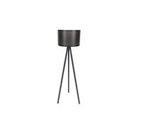 Lampadaire large noir avec abat-jour en mdf, noir gris, collection Tanganyika, 38x38x145, douille E 27 Max 45 - 6