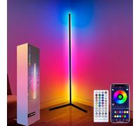 Lampadaire LED,155cm Lampe RGB d'Angle Avec App/TéLéCommande et Musique Sync Lampe Sur Pied Salon le Salon Chambre et la Décoration de Fête