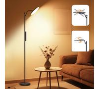 Lampadaire LED 32W Dimmable Uplighter avec télécommande, 2700-6500K, 3520LM Lampadaire de lecture moderne pour salon, chambre à coucher, bureau