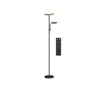HomCom Lampadaire LED 42W dimmable 2700–6500K 4 couleurs, 4 modes, télécommande et tactile noir