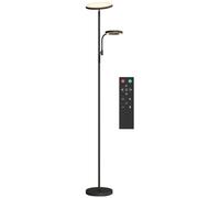 HOMCOM Lampadaire LED 42W lampadaires sur pied salon dimmable 2700K-6500K lampe sur pied avec 4 couleurs variation continue, 4 modes scène, télécommande et contrôle tactile, fonction mémoire, noir