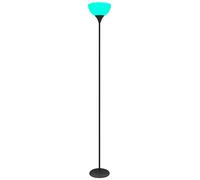 Lampadaire LED à intensité variable avec télécommande Plafonnier opale Lampadaire couleur titane Lampe de salon, changement de couleur RGB. Métal, 1x douille E27, DxH 25x178,5 cm
