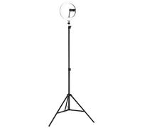 Lampadaire LED à intensité variable, orientable, changement de couleur, noir, éclairage pour selfies, H 210 cm