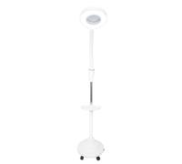 Lampadaire LED à Lumière Froide avec Loupe, Hauteur Réglable, Outils de beauté, Plateau, Base Stable, Grossissement 8x, 120 Pièces, Perles LED pour Tatouage, éclairage Domestique