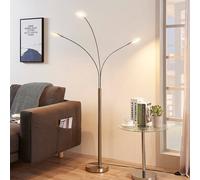 Lampadaire LED Anea Lindby, gris, Salon / Salle à manger, Métal, Moderne, Lampadaire LED