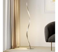 Lindby LED Lampadaire Criostal à intensité variable (Moderne) en Gris Aluminium e. a. pour Salon & Salle manger (1 lampe,à), Sur Pied Lampe a de Sol