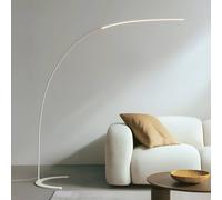Lampadaire LED DANUA Lindby, dimmable, blanc, Salon / Salle à manger, Métal, Moderne, Lampadaire LED