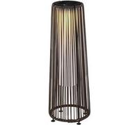 Outsunny Lampadaire LED de jardin style colonial dim. Ø21,5×61H cm résine tressée filaire chocolat