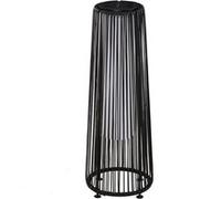 Outsunny Lampadaire LED de jardin style colonial dim. Ø 21,5 x 61H cm résine tressée filaire noir