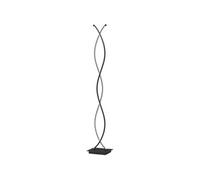 HomCom Lampadaire sur pied – Double spirale – 3 niveaux réglables, interrupteur pied – Noir
