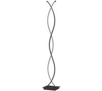 HomCom Lampadaire sur pied – Double spirale – 3 niveaux réglables, interrupteur pied – Noir