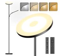 Lampadaire LED Dimmable, 42W/4000LM Lampadaire sur Pied Salon avec Liseuse Lampe mit 2700-6500K Intensité Variable en Continu, Télécommande et Contrôle Tactile