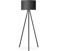 Lampadaire LED Dimmable Contemporain avec Trépied en Métal - TOMONS - Noir - Style Moderne - Chambre