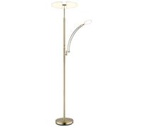 Lampadaire LED dimmable fonction mémoire métal couleur laiton H 183 cm