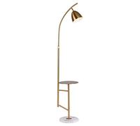 Lampadaire LED doré nordique - Éclairage d'intérieur élégant pour salon, chambre à coucher et étagères - Support moderne pour fleurs et luminaires