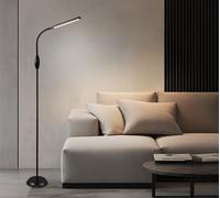 Lampadaire LED Éclairage Lecture Souple Noir Tactile Lampadaire H 145 CM