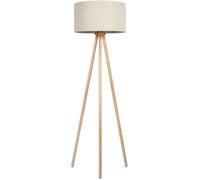 Lampadaire LED en Bois à Trépied pour Salon Chambre Bureau - Tomons