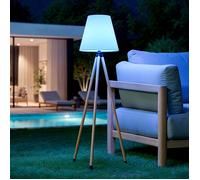 Lampadaire LED Extérieur Solaire Métal RGB Kefre avec Batterie USB Rechargeable Jaune Sable