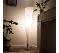 Lampadaire LED Lampadaire Lampe de Salon Nickel Lampadaire à Vasque Lumière