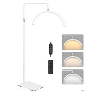 Lampadaire LED, lampe Demi-Lune Lampe de Beauté, 360° Rotative Tête, avec Support de Téléphone, pour Les Tatoueurs, Maquilleurs