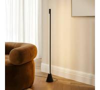 Lampadaire LED Linija Lucande, dimmable, noir, Salon / Salle à manger, Aluminium, Moderne, Lampadaire LED