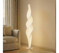 Lampadaire LED Novelle Lucande, dimmable, blanc, Salon / Salle à manger, Matière Plastique, Design, Lampadaire LED