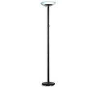 Lampadaire led paris noir métal verre ABS - Hauteur 180 cm, Tête D32 cm Socle D28 cm Noir G
