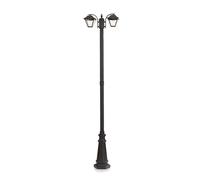 Lampadaire LED Pour Jardin 2 Lumières E27 V-TAC VT-847 Extérieur Noir IP44