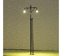 Lampadaire LED pour modélisme ferroviaire - Lgihts de rue - Échelle HO - Lumière de cour LED pour modélisme de train ferroviaire