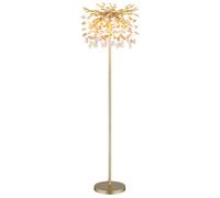 Lampadaire LED pour salon, bras flexible, métal doré, H 155 cm