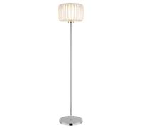 Lampadaire LED pour salon, interrupteur au pied, argent chromé, H 150 cm
