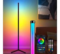 Lampadaire LED RGB avec variateur d'intensité et télécommande, lampe d'angle LED 165cm, contrôle APP, musique Sync. Lumière d'ambiance pour jeux de salon Fête