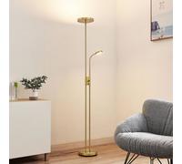 Lindby LED Lampadaire Seppa à intensité variable (Moderne) en Doré Métal e. a. pour Salon & Salle manger (à 2 lampes,), Sur Pied Lampe a de Sol