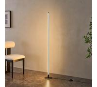 Lampadaire LED Sloane noir dimmable 150 cm 3000 K | LED intégrée blanc chaud 3000 K, hauteur 150 cm, variateur intégré, socle rond 18 cm