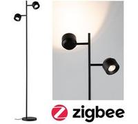 Paulmann 79780 lampadaire LED Zigbee Smart Home Puric Pane 2x300lm incl. 2x3W gradable lampadaire Noir Métal, plastique 2700K