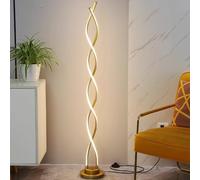 Lampadaire LED spiralé à intensité variable - Design noir moderne avec 3 températures de couleur et interrupteur au pied - Idéal pour l'éclairage du salon et de la chambre - Élément de décoration él