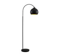 Lampadaire - Lindby - lampadaire arqué salon - - noir doré