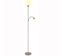 Lampadaire liseuse métal couleur sable abat-jour opale mat H 178 cm
