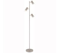 Lampadaire liseuse métal couleur sable interrupteur à pied rotatif H 154 cm